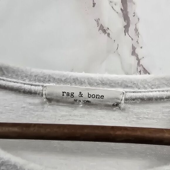 Rag & Bone Shirt Womens Small White Slouchy Long Sleeve Drop Shoulder Jersey - Picture 3 of 11